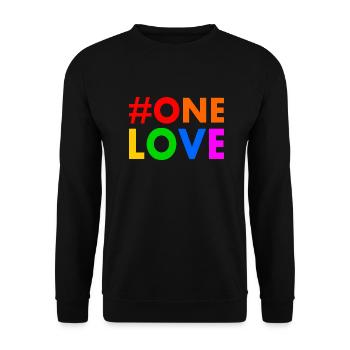 One love - Unisex Sweatshirt - black - Front - Alina (178cm) & Michal (187cm)