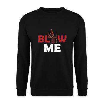 Blow Me Bagpipe Scotsman Bagpiper - Sweat-shirt Unisexe - noir - Devant - Alina (178cm) & Michal (187cm)