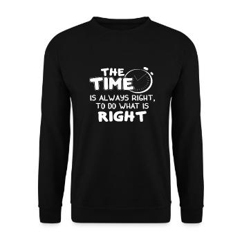 MARTIN LUTHER KING - Sweat-shirt Unisexe - noir - Devant - Alina (178cm) & Michal (187cm)