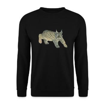 luchs - Unisex Pullover - Schwarz - Vorne - Alina (178cm) & Michal (187cm)