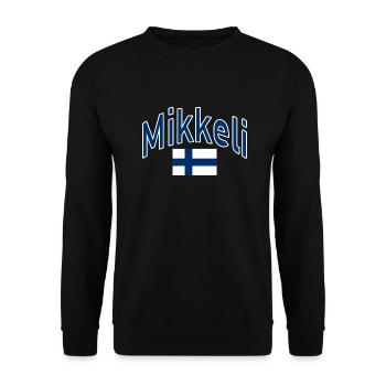 Mikkeli Drapeau finlandais - Sweat-shirt Unisexe - noir - Devant - Alina (178cm) & Michal (187cm)