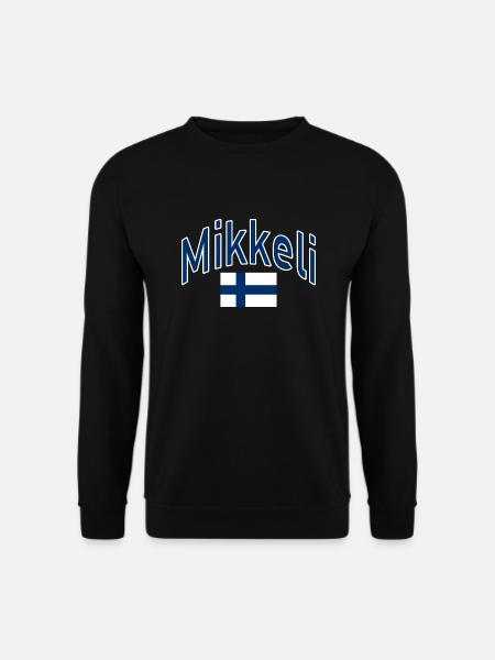 Mikkeli Finland flag - Unisex Sweatshirt - black