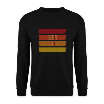 moin moin - Unisex Pullover - Schwarz - Vorne - Alina (178cm) & Michal (187cm)
