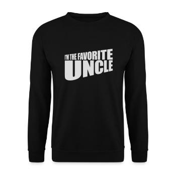 im the favorite uncle - Unisex Pullover - Schwarz - Vorne - Alina (178cm) & Michal (187cm)