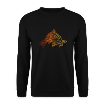 Carp Passion Polygondesign - Unisex Pullover - Schwarz - Vorne - Alina (178cm) & Michal (187cm)