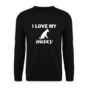 Dog Hund - Unisex Sweatshirt - black - Front - Alina (178cm) & Michal (187cm)