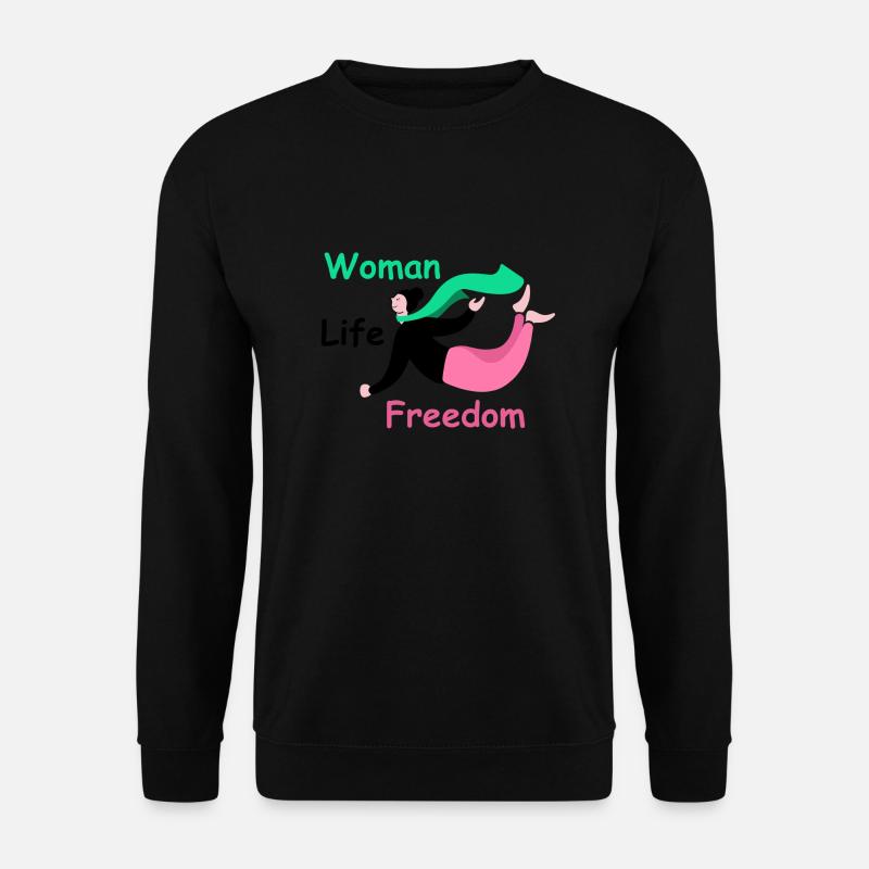Woman Life Freedom - Unisex Pullover - Schwarz