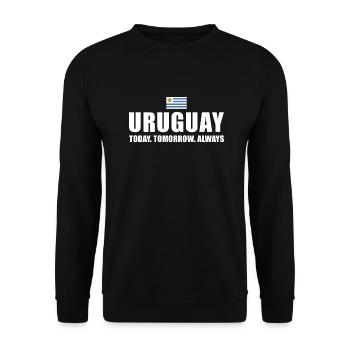 Uruguay Today Tomorrow Always Uruguay Rugby - Unisex Sweatshirt - black - Front - Alina (178cm) & Michal (187cm)