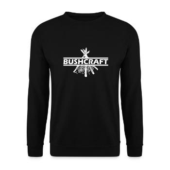 Feu de camp Bushcraft - Sweat-shirt Unisexe - noir - Devant - Alina (178cm) & Michal (187cm)