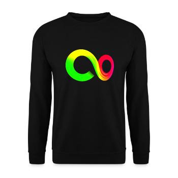 Rainbow Course Symbole infini infini - Sweat-shirt Unisexe - noir - Devant - Alina (178cm) & Michal (187cm)
