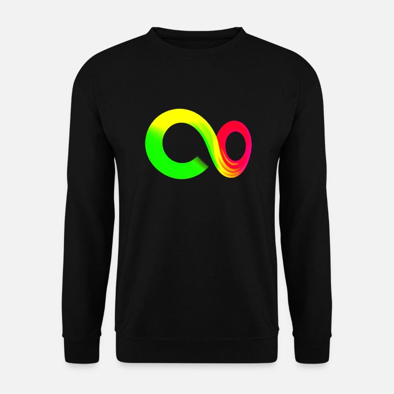 Rainbow Course Symbole infini infini - Sweat-shirt Unisexe - noir
