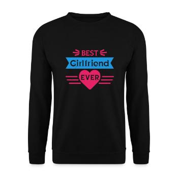BEST GIRLFRIEND EVER - Unisex Sweatshirt - black - Front - Alina (178cm) & Michal (187cm)