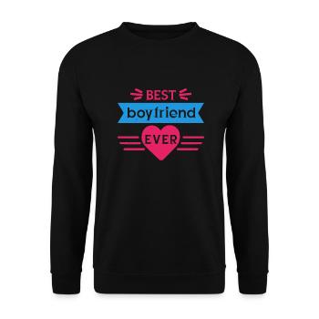 BEST BOYFRIEND EVER - Unisex Sweatshirt - black - Front - Alina (178cm) & Michal (187cm)
