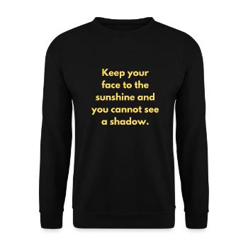 Gardez votre visage au soleil et vous ne pouvez pas voir - Sweat-shirt Unisexe - noir - Devant - Alina (178cm) & Michal (187cm)