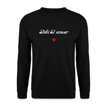 bébé d'amour - Sweat-shirt Unisexe - noir - Devant - Alina (178cm) & Michal (187cm)