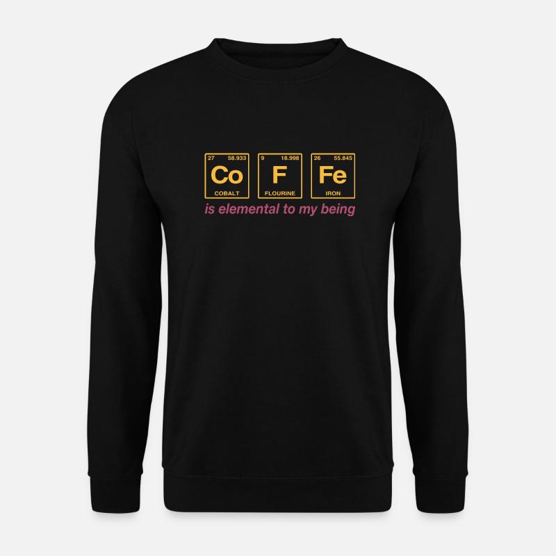 COFFEE - mit Elementen des Persiodensystems - Unisex Pullover - Schwarz