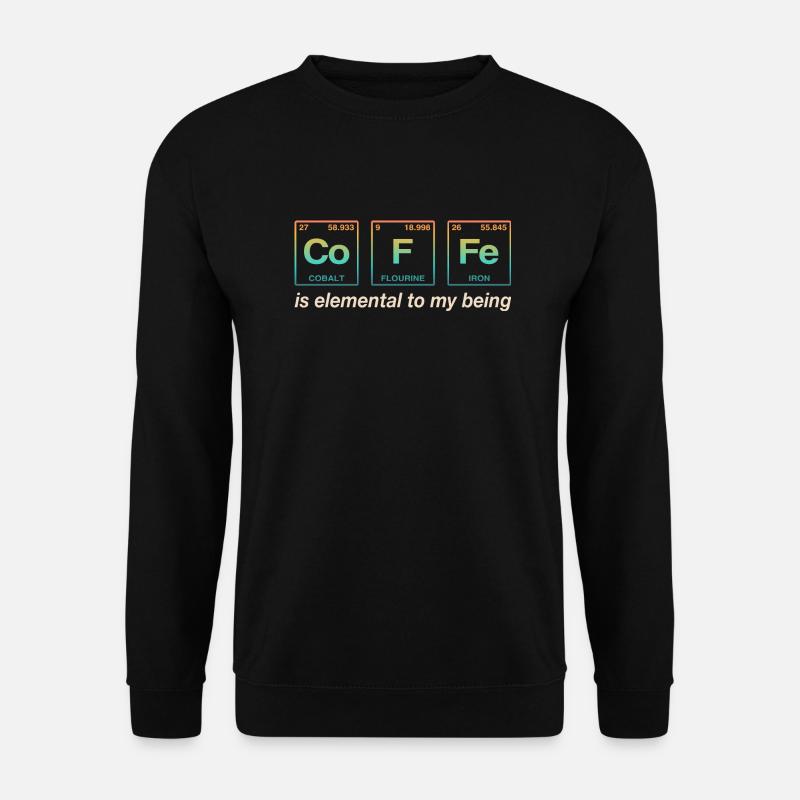 COFFEE - mit Elementen des Persiodensystems - Unisex Pullover - Schwarz