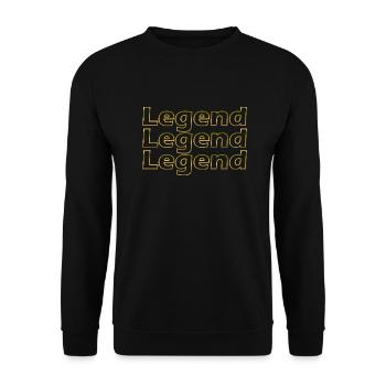 Legend Legend Legend Gift - Unisex Sweatshirt - black - Front - Alina (178cm) & Michal (187cm)