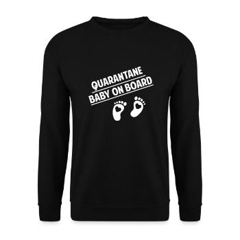 Pregnancy Baby Shower Babyshower Boy Girl - Unisex Sweatshirt - black - Front - Alina (178cm) & Michal (187cm)