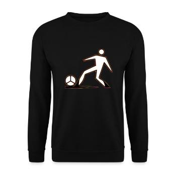 Un joueur de football - Sweat-shirt Unisexe - noir - Devant - Alina (178cm) & Michal (187cm)