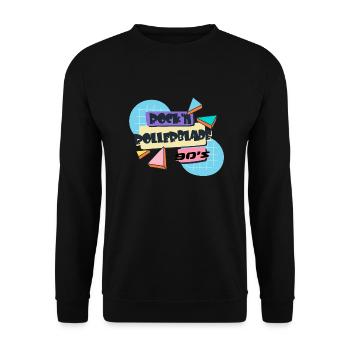 Rock n Rollerblade - Unisex Sweatshirt - black - Front - Alina (178cm) & Michal (187cm)