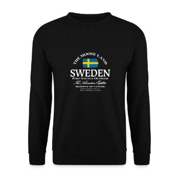 Drapeau de la Suède - Drapeau suédois - Sweat-shirt Unisexe - noir - Devant - Alina (178cm) & Michal (187cm)