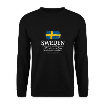 Drapeau de la Suède - Drapeau suédois - Sweat-shirt Unisexe - noir - Devant - Alina (178cm) & Michal (187cm)
