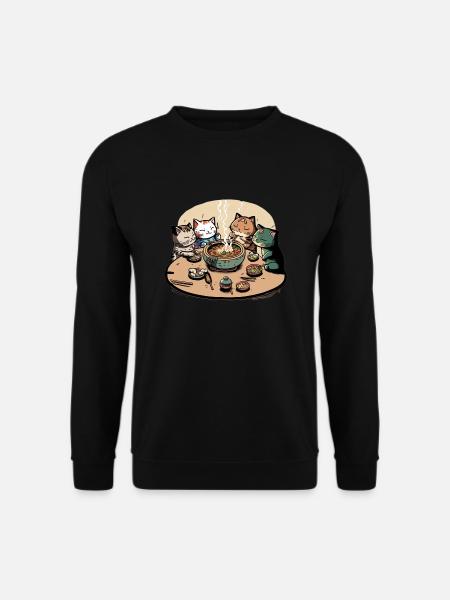 Doodle Cats - Unisex Pullover - Schwarz