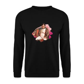 Napoleon Bonaparte sat down - Unisex Sweatshirt - black - Front - Alina (178cm) & Michal (187cm)