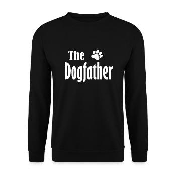 Le Dogfather Drôle de fête des pères Cadeau Chiens Papa - Sweat-shirt Unisexe - noir - Devant - Alina (178cm) & Michal (187cm)