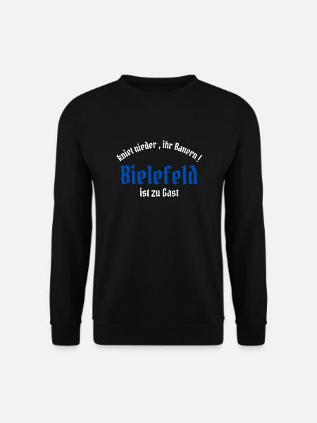 kniet nieder ihr Bauern Bielefeld ist zu Gast - Unisex Pullover - Schwarz