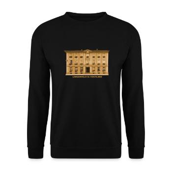 Lengenfeld Town Hall Vogtland Saxony - Unisex Sweatshirt - black - Front - Alina (178cm) & Michal (187cm)