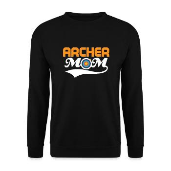 Archer Mom Bow & Arrows Target Archery - Unisex Pullover - Schwarz - Vorne - Alina (178cm) & Michal (187cm)