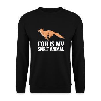 Fox Is My Spirit Animal - Unisex Sweatshirt - black - Front - Alina (178cm) & Michal (187cm)