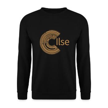 Für Ilse - Unisex Pullover - Schwarz - Vorne - Alina (178cm) & Michal (187cm)