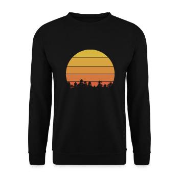 ancien Classique vintage - Sweat-shirt Unisexe - noir - Devant - Alina (178cm) & Michal (187cm)