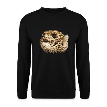 Der Kugelfisch hat eine einzigartige Verteidigung - Unisex Pullover - Schwarz - Vorne - Alina (178cm) & Michal (187cm)