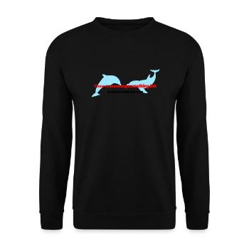Dolphin Conspiracy Theory - Unisex Sweatshirt - black - Front - Alina (178cm) & Michal (187cm)