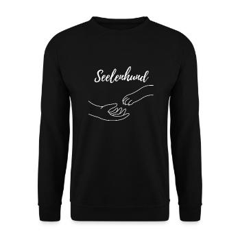 Seelenhund - Unisex Pullover - Schwarz - Vorne - Alina (178cm) & Michal (187cm)