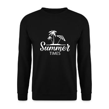 Summer Times - Unisex Pullover - Schwarz - Vorne - Alina (178cm) & Michal (187cm)