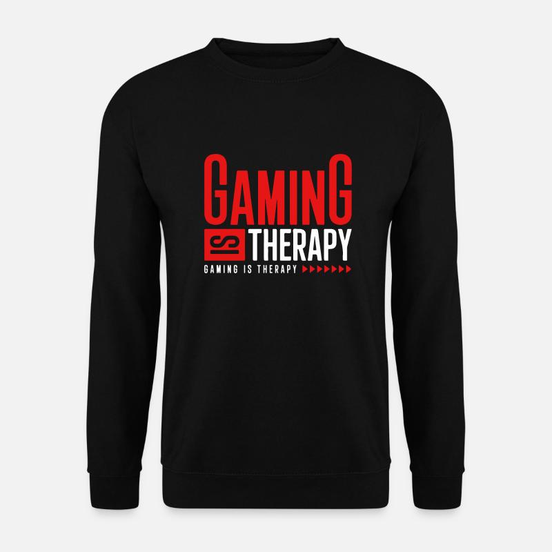 GAMING IS THERAPY - Unisex Sweatshirt - black