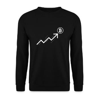 Trading de crypto-monnaies Bitcoin - Sweat-shirt Unisexe - noir - Devant - Alina (178cm) & Michal (187cm)