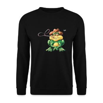 Grenouille au lasso - Sweat-shirt Unisexe - noir - Devant - Alina (178cm) & Michal (187cm)