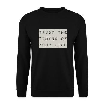 trust - Unisex Sweatshirt - black - Front - Alina (178cm) & Michal (187cm)