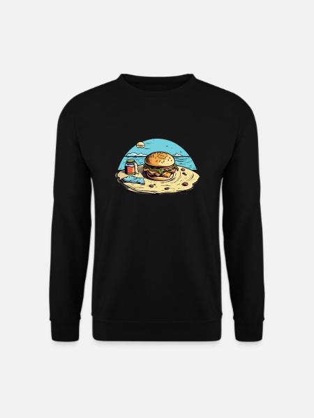 Hamburger at beach n°1 - Unisex Sweatshirt - black