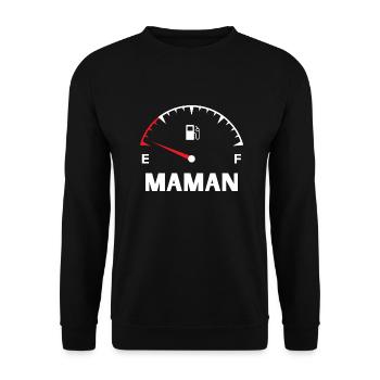 Mama Papa Baby sortiert - Unisex Pullover - Schwarz - Vorne - Alina (178cm) & Michal (187cm)