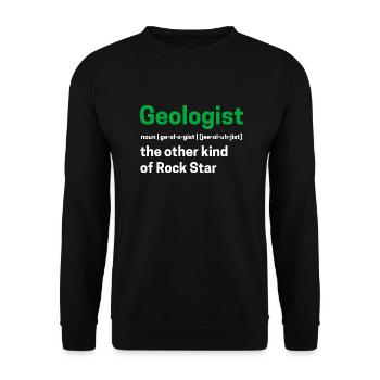 Geologist The Other Kind Of Rock Star - Unisex Sweatshirt - black - Front - Alina (178cm) & Michal (187cm)