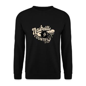 Nashville - Country - Unisex Pullover - Schwarz - Vorne - Alina (178cm) & Michal (187cm)