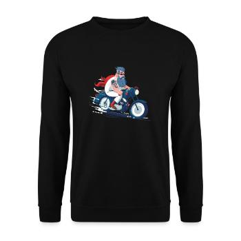 Grand-père moto - Sweat-shirt Unisexe - noir - Devant - Alina (178cm) & Michal (187cm)
