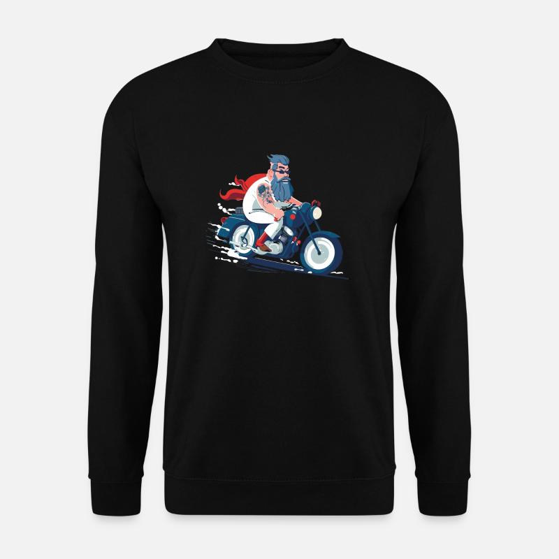 Motorrad Opa - Unisex Pullover - Schwarz